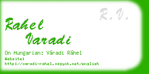 rahel varadi business card